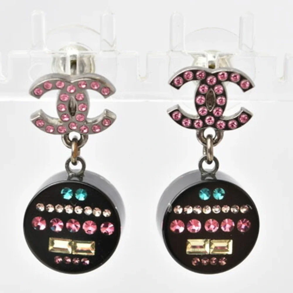 CHANEL Black Logo Earrings - Picture 6 of 6